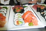 Sushi being prepared at Credo Cafe